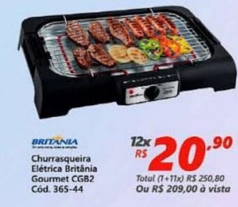 Lojas Becker Churrasqueira Eletrica Britania Gourmet oferta
