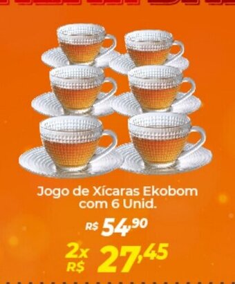 Atakarejo Jogo de Xicara Ekobom com 6 unid. oferta