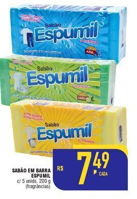 Mercantil Rodrigues Sabão em barra espumil oferta