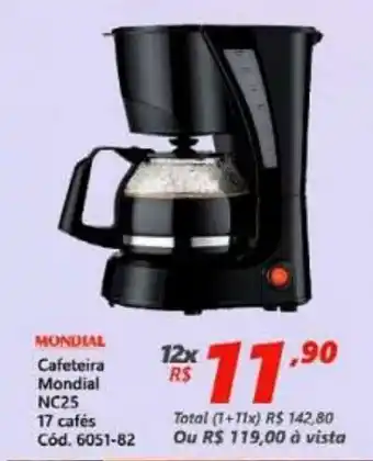 Lojas Becker Cafeteira Mondial NC25 oferta