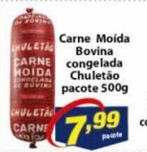 Vencedor Atacadista Carne Moida Bovina Congelada Chuletao pacote 500g oferta