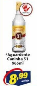 Aguardente Caninha 51 965ml