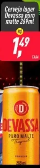Frangolândia Cerveja lager Devassa puro malte 269ml oferta