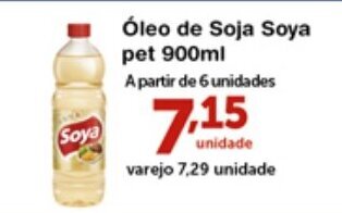 Roldão Oleo de soja Soya Pet 900ml oferta