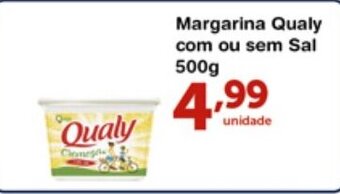 Roldão Margarina Qualy com ou sem Sal 500g oferta