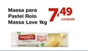 Roldão Massa para Pastel Rolo Massa Leve 1kg oferta