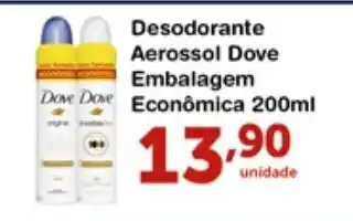 Roldão Desodorante Aerossol Dove Embalagem Economica 200ml oferta