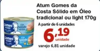 Roldão Atum Gomes da Costa em Oleo Tradicional ou Light 170g oferta