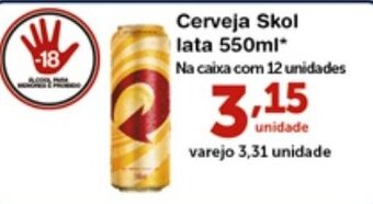 Roldão Cerveja Skol lata 550ml oferta