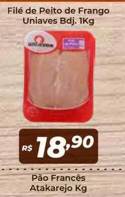Atakarejo Filé De Peito De Frango Uniaves Bdj. oferta
