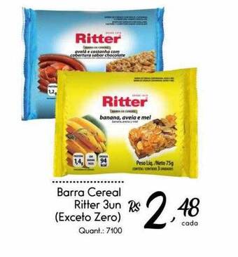 Giassi Supermercados Barra Cereal Ritter 3un oferta