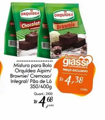 Mistura Para Bolo Orquídea Aipim Brownie Cremoso Integral Pão De Lõ