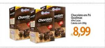 Atacadão Chocolate Em Pó Qualimax 50% Cacau Caixeta Com 200g oferta