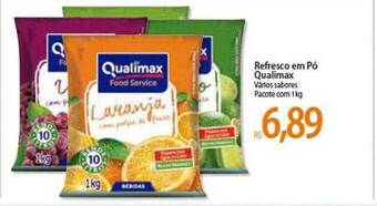 Atacadão Refresco Em Pó Qualimax Vários Sabores Pacote Com 1kg oferta