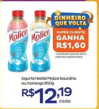 Super Lagoa Iogurte Nestlé Molico Baunilha Ou Morango oferta
