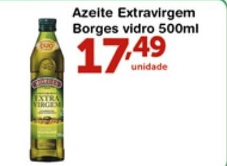 Azeite Extravirgem Borges Vidro 500ml
