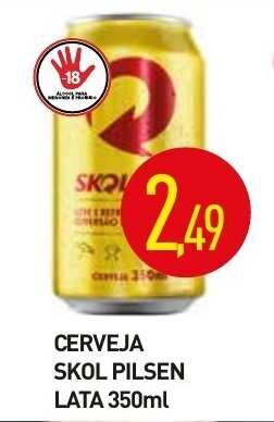 Calvo Atacadista Cerveja Skol Pilsen lata 350ml oferta