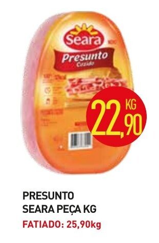 Calvo Atacadista Presunto Seara peca 1kg oferta