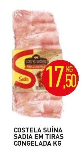 Calvo Atacadista Costela Suina Sadia em Tiras congelada 1kg oferta