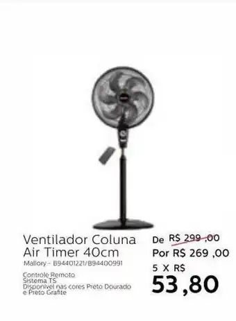 Ventilador Coluna Air Timer 40cm