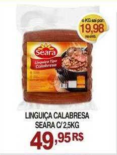 Mercadão Atacadista Linguiça Calabresa Seara oferta