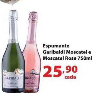 Supermercados Tischler Espumante Garibaldi Moscatel E Moscatel Rose oferta