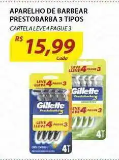 Assaí Atacadista Aparelho De Barbear Prestobarba 3 Tipos Leve 4 Pague 3 oferta