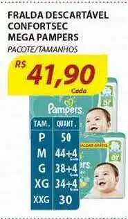 Assaí Atacadista Fralda Descartável Confort Sec Mega Pampers oferta