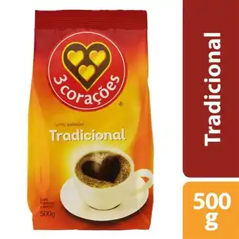 Supermercados Paraná Café 3 corações tradicional pacote 500g oferta