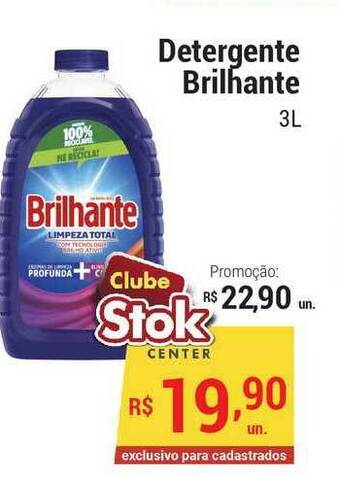 Stok Center Detergente Brilhante 3L oferta