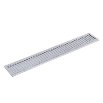 Leroy Merlin Grelha e porta grelha com tela para veículos leves com média vazão de alumínio polido 15x100cm cinza lg mais oferta