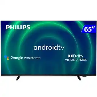Gazin Smart tv philips led 65" 4k wi-fi android comando de voz 65pug7406 oferta