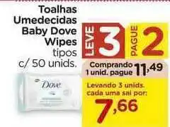 Carrefour Toalhas Umedecidas Baby Dove Wipes Tipos Leve 3 Pague 2 oferta