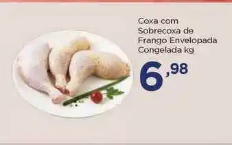 Coxa Com Sobrecoxa De Frango Evelopada Congelada 1kg