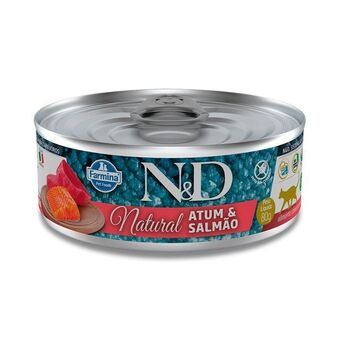 Petz Ração úmida n&d natural para gatos sabor atum e salmão 80g oferta