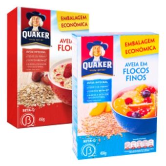 Supermercados Mundial Aveia quaker 450g diversos sabores oferta