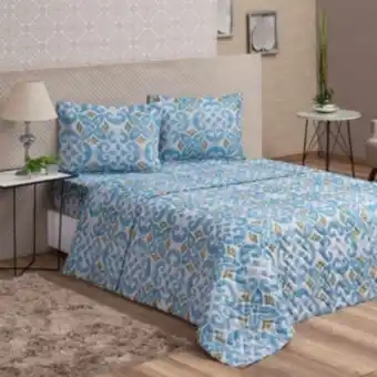 Vest Casa Cobre leito colcha casal avulso col vidaecor azulejo português blue vestcasa oferta