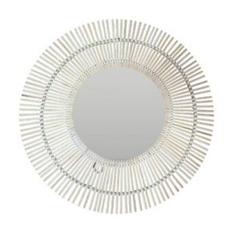 Leroy Merlin Espelho decorativo bamboo pátina branco 55cm inspire oferta
