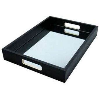 Leroy Merlin Bandeja retangular espelhada preto 25x35cm oferta