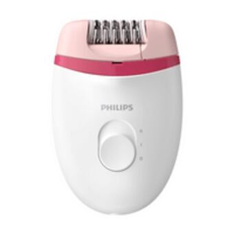 Depilador philips satinelle essential, 2 velocidades, branco/rosa - bre235