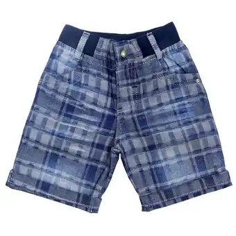 Bermuda look jeans c/ punho jeans azul