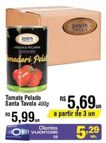 Fort Atacadista Tomate Pelado Santa Tavola 400g oferta