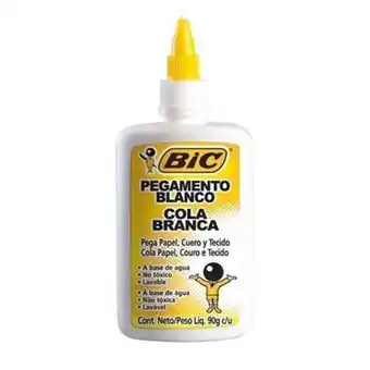 Cola líquida bic branca embalagem 90g