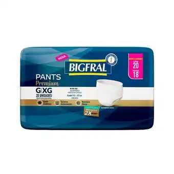 Fralda calça geriátrica unissex bigfral pants premium g/xg 20 unidades