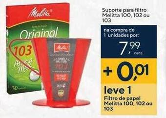 Coop Suporte Para Filtro Melitta 100 102 Ou 103 oferta