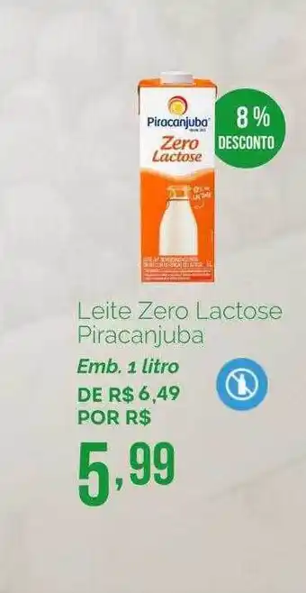 Oba Hortifruti Leite Zero Lactose Pircanjuba 8% Desconto oferta