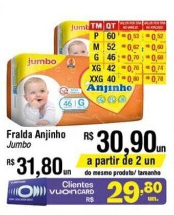 Fort Atacadista Fralda Anjinho Jumbo oferta