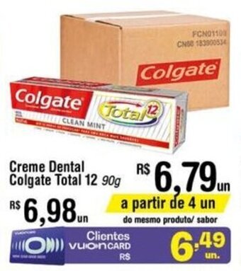 Fort Atacadista Creme Dental Colgate Total 12 90g oferta