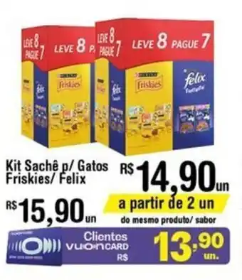 Fort Atacadista Kit sache p/ Gatos Friskies / Felix oferta