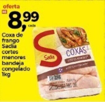 Frangolândia Coxa de frango Sadia Cortes Menores bandeja congelado 1kg oferta